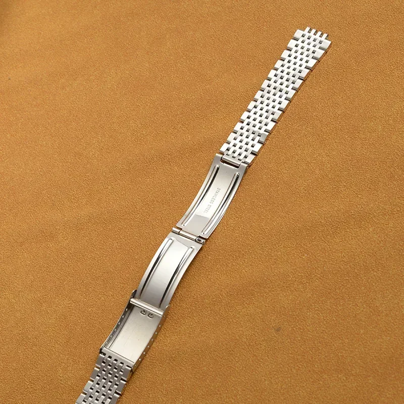 New OMEGA 18mm 19mm 20mm Bead of Rice Solid Stainless Steel Watch Strap Bracelet