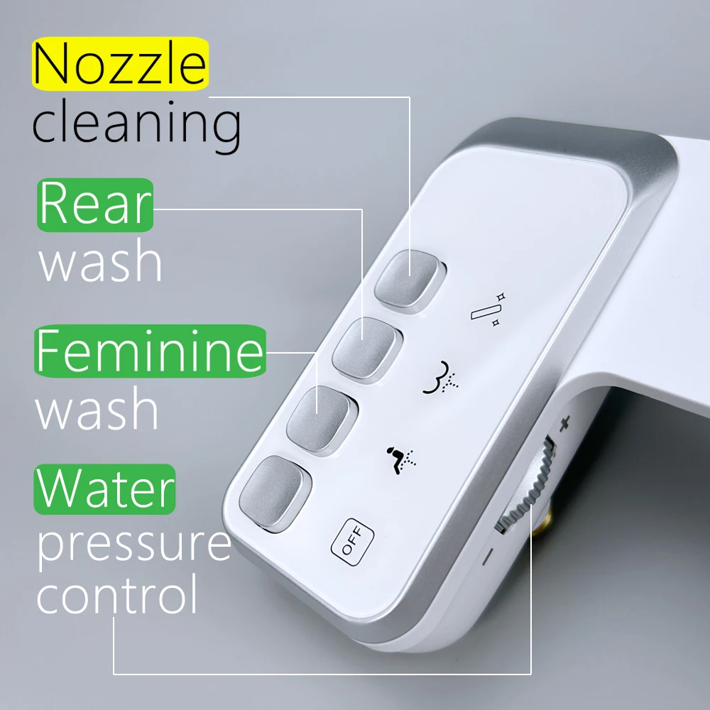 Bidet Toilet Seat Bidet Attachment Detachable structure Easy for Maintaining Dual Nozzle Cleaning Butt Attachable Bidets