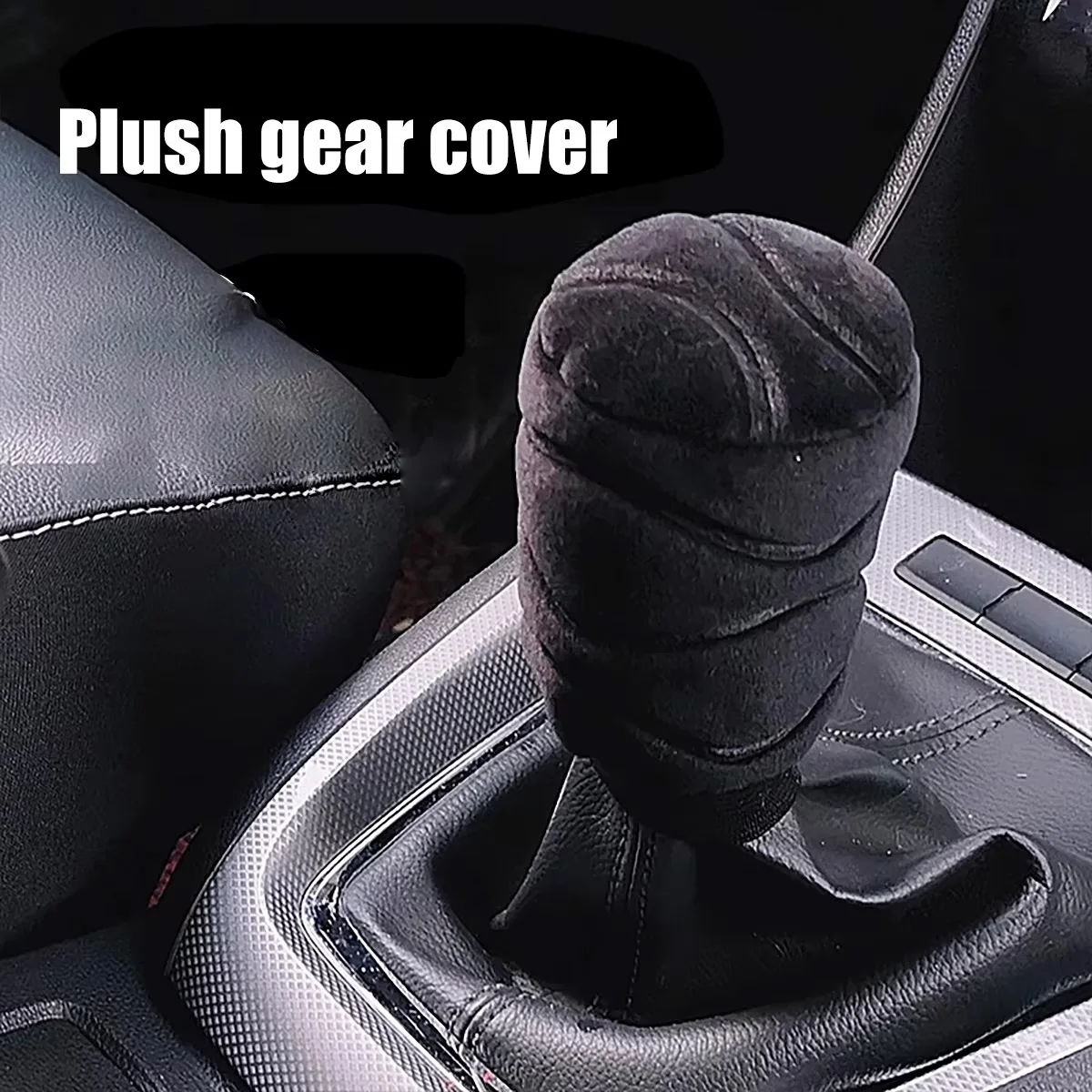 Car Interior Accessories 1Set Winter Short Plush Hand Warmer Comfortable Car Handbrake Cover Handle Cover Handle Cover