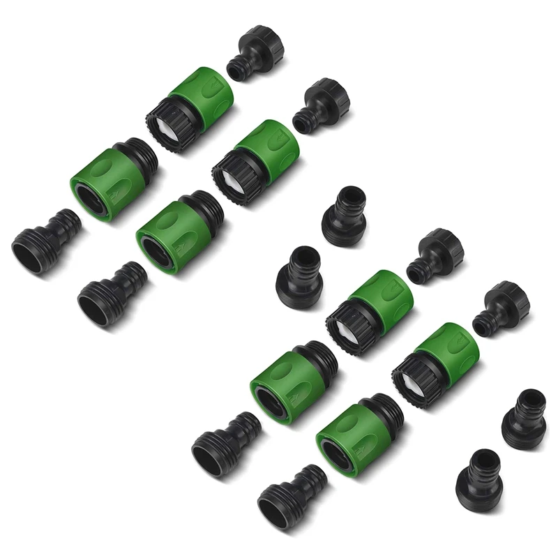 

Promotion! Garden Quick Connect Release Water Hose Fittings Plastic Connectors, Male & Female 3/4 Inch GHT 20Pcs