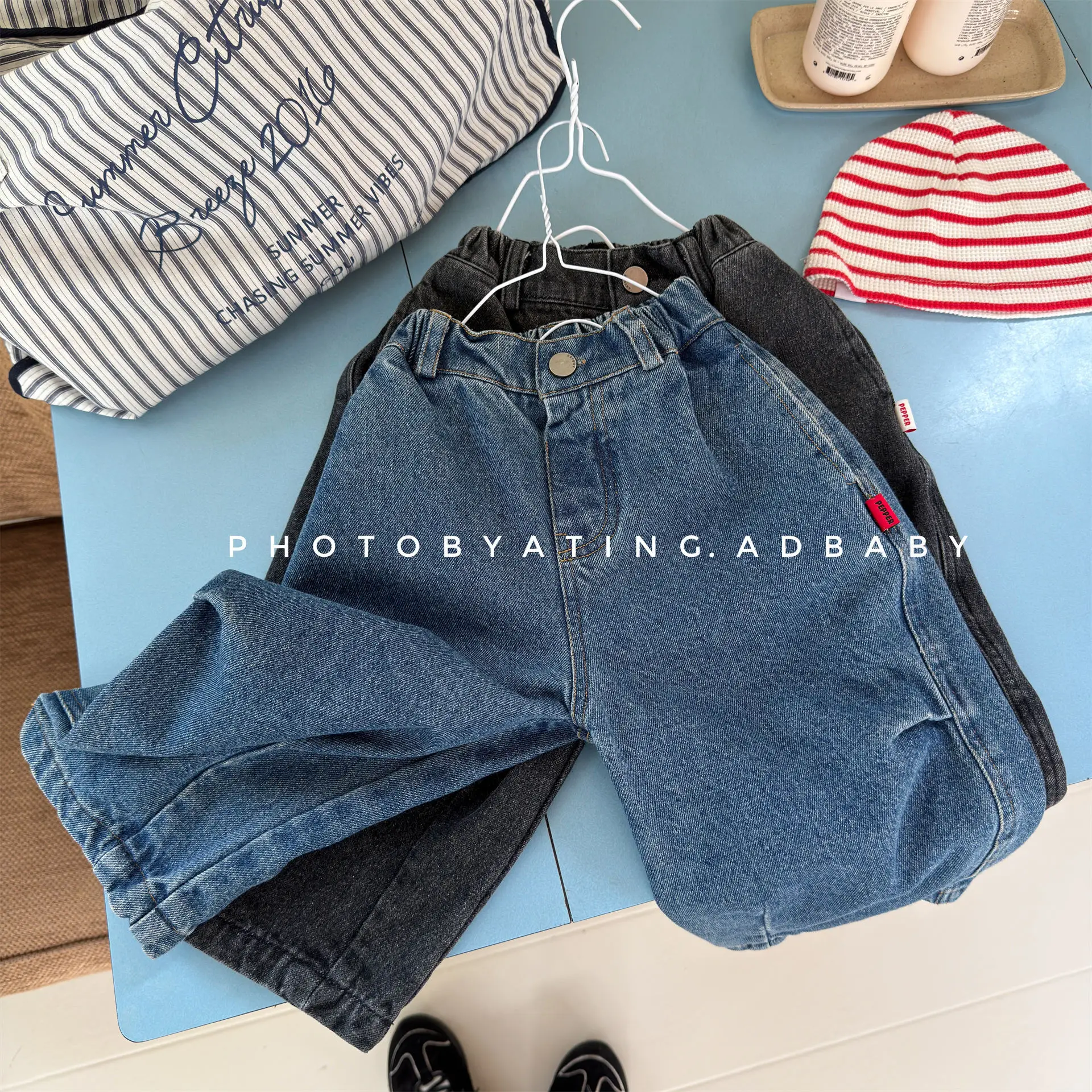 Autumn New Children Casual Jeans For Boys Girls Loose Trousers Kids Denim Pants Toddler Harem Pants Baby Clothes