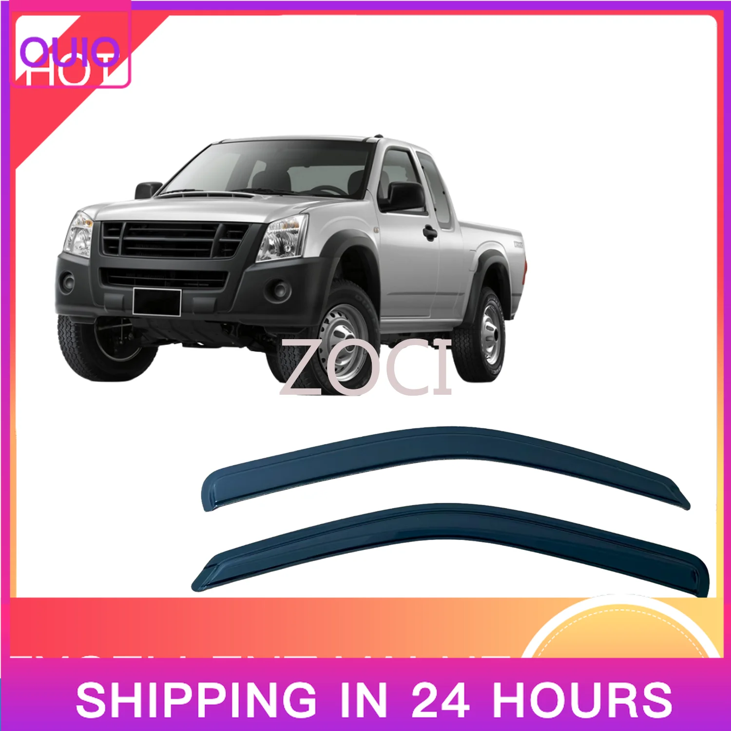 Новый дефлектор окон для Isuzu D-MAX 2002-2012, защита от дождя, боковой вентиляционный дефлектор, накладка на внешнюю сторону, внешнее крепление.