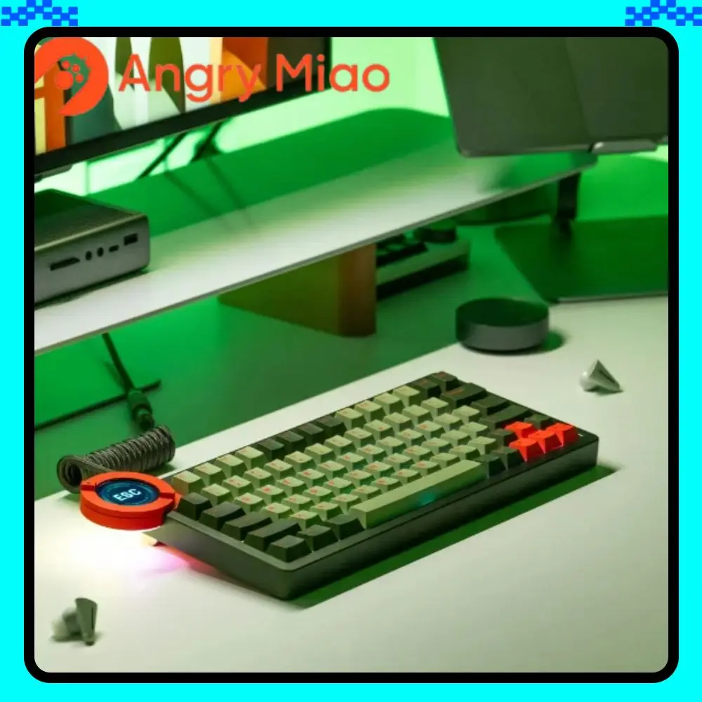 

Механическая клавиатура AngryMiao Battleye 74.5 RT с проводным магнитным переключателем, 8K RT 0.01, игровая клавиатура с экраном и регулятором, алюминиевый корпус, кастомизируемая.