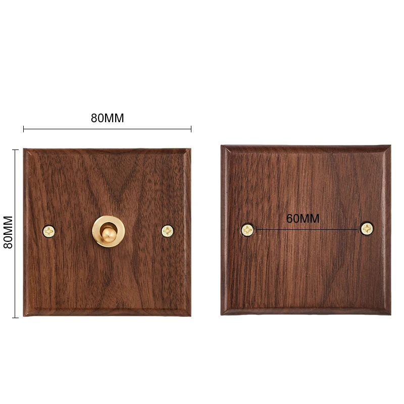 Alta qualidade retro europa tipo vintage interruptor de luz parede soquete, antigo casa ficar interruptor, madeira maciça latão placa interruptor
