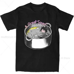 Harajuku Dungeon Meshi Catgirl Soup T-Shirt Men Cotton Short Sleeve Delicious in Dungeon Round Neck Summer TopsTops