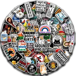 100pcs Snarky Meme Vinyl Stickers Perfect for Journals Guitars Laptops Helmets Skateboards Suitcases Water Bottles Sticker