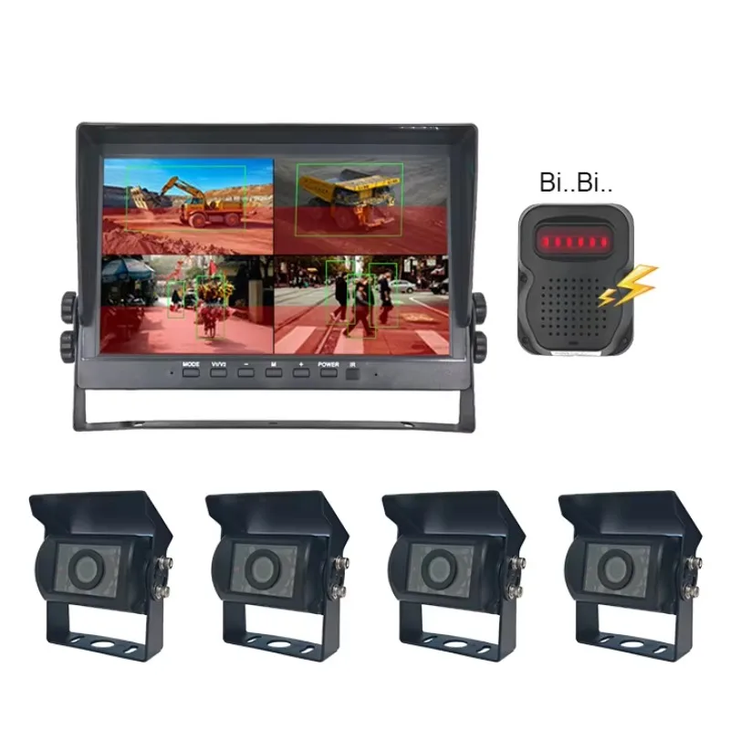 Hot Sale DVR BSD AI  ing System with 10.1 Inch 4CH   and 1080P  s for Heavy  Vehicles