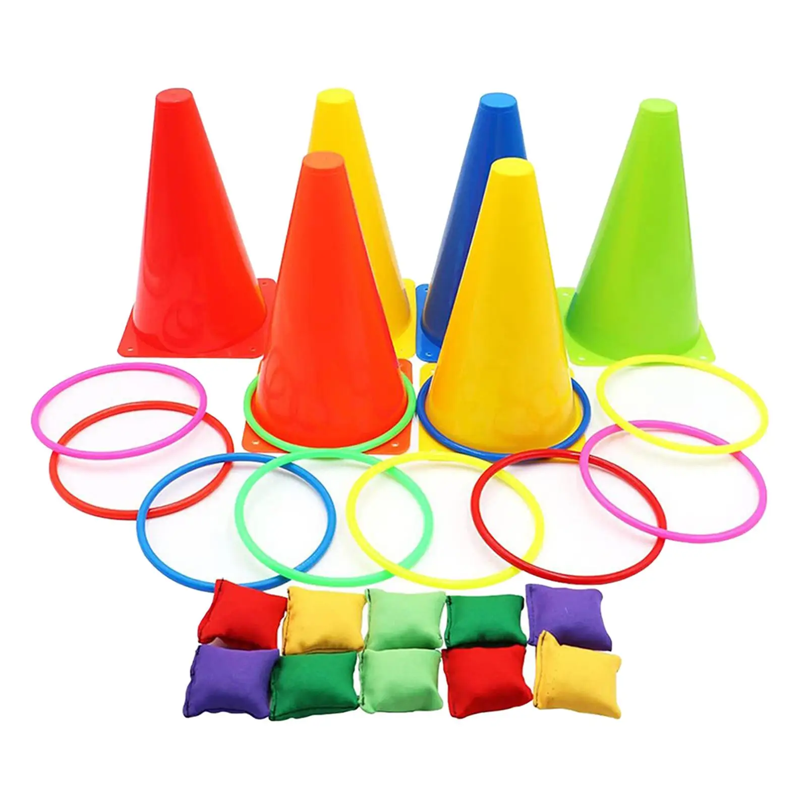 카니발 콤보 세트 링 던지기 어린이를 위한 야외 게임 조정