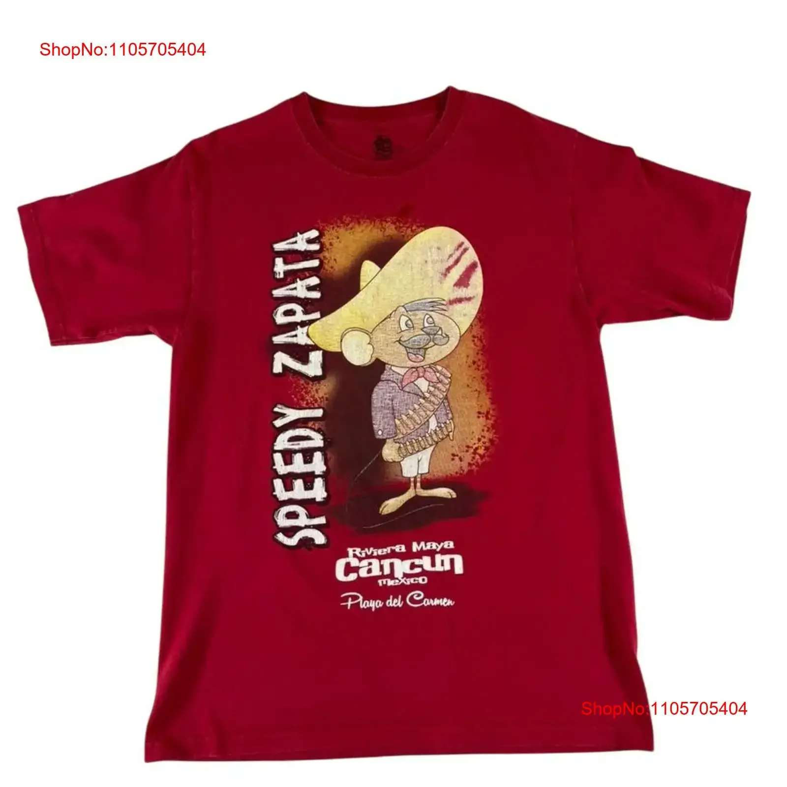 Expressate Mens T Shirt Speedy Zapata Cancun Mexico Size M long or short sleeves vintage Washed Top For Everyday Wear Casual
