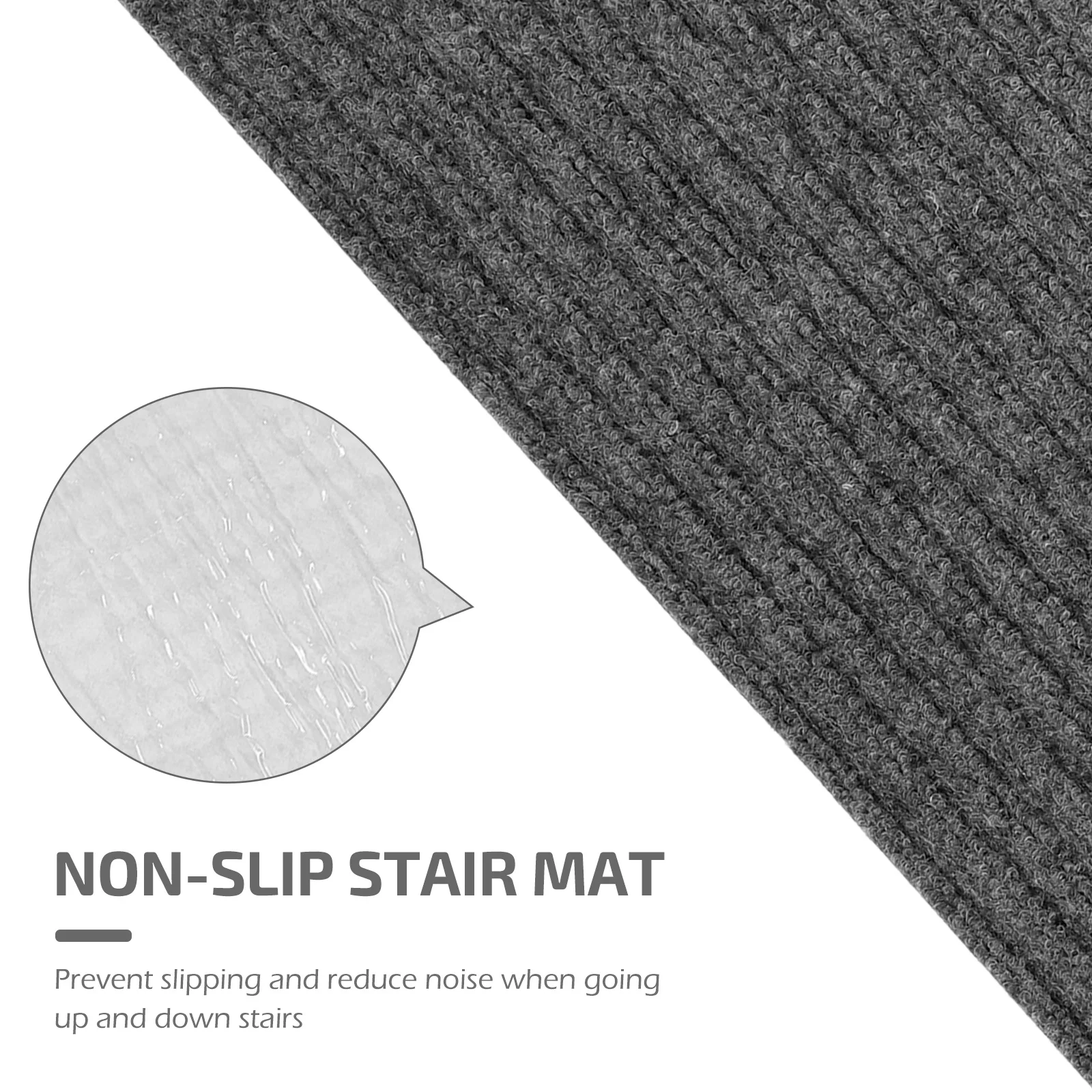 

Non slip Stair Protector Mat Self adhesive Dark Grey Treads Carpet Quality Material Prevent Slipping Reduce Noise Wood Step