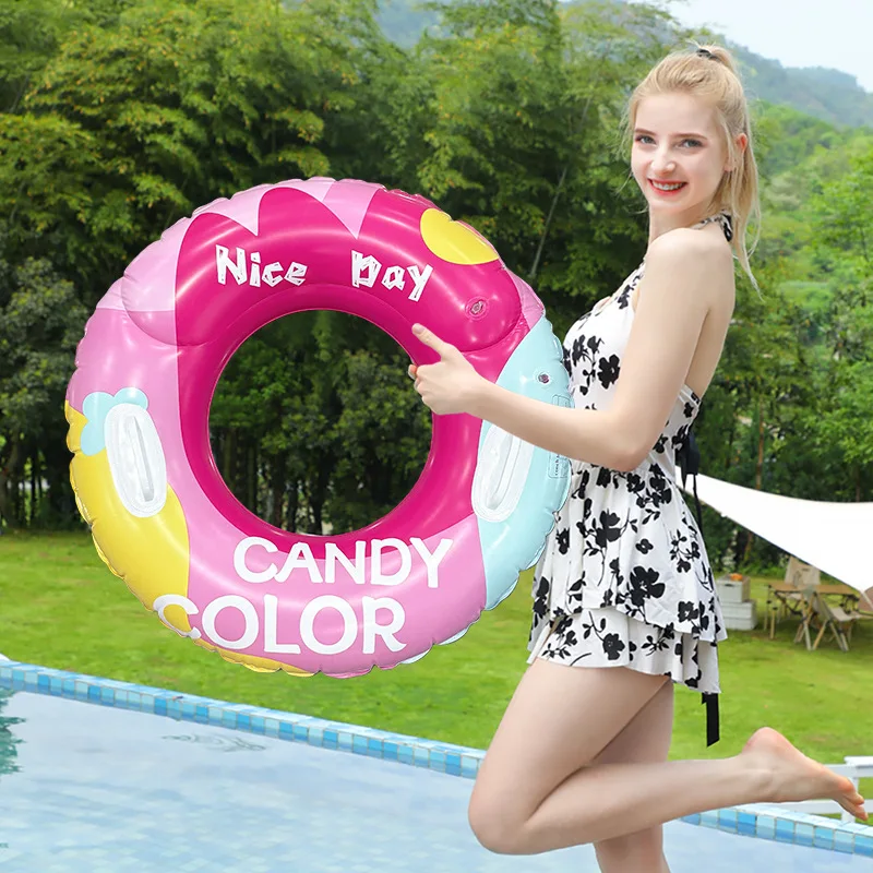 

Новый надувной плавательный круг 2026 года в стиле Ins: мультяшный, разноцветный, с двойными воздушными камерами, из утолщенного ПВХ, экологичный, для начинающих, для игр в бассейне