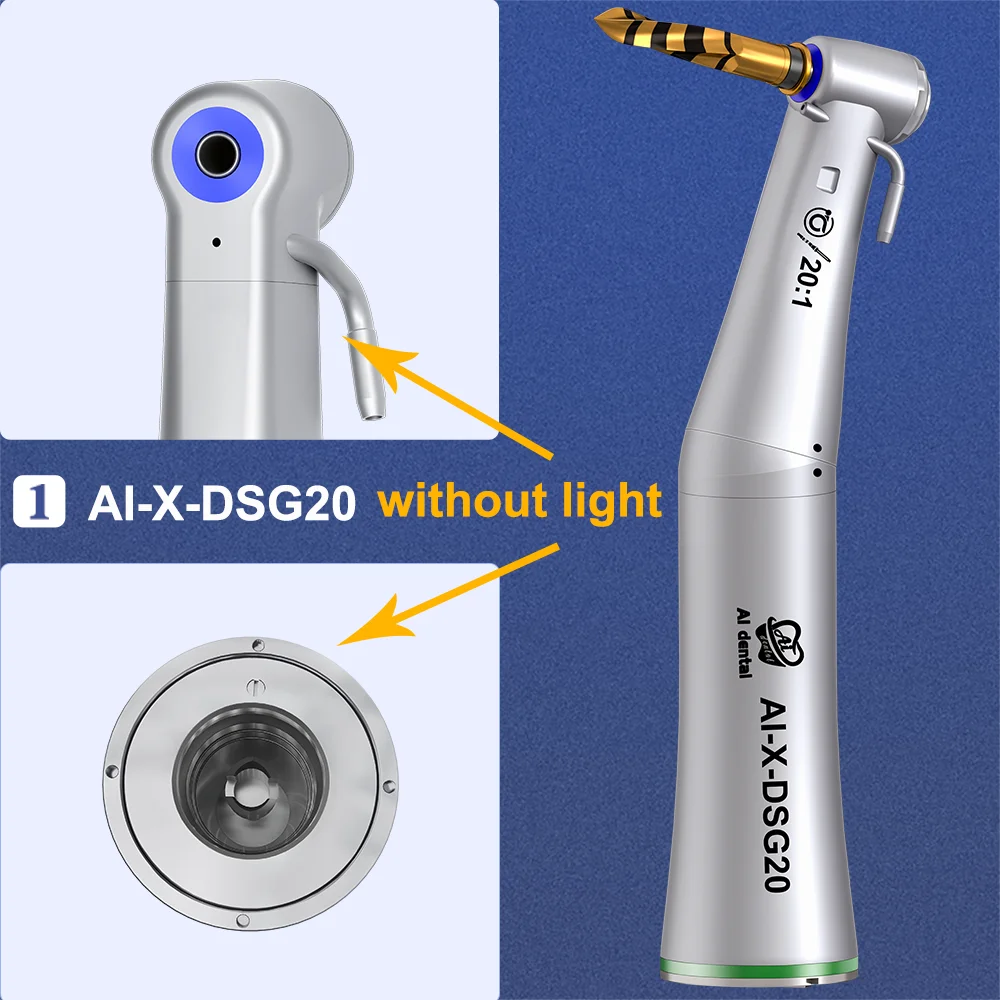 Ai Tandheelkundige Z-SG Serie Niet-Optische Implantaat Lage Snelheid 1:1/1:5/20:1 Elektrische Contra Hoek Externe Waterspray Chirurgische Handstuk