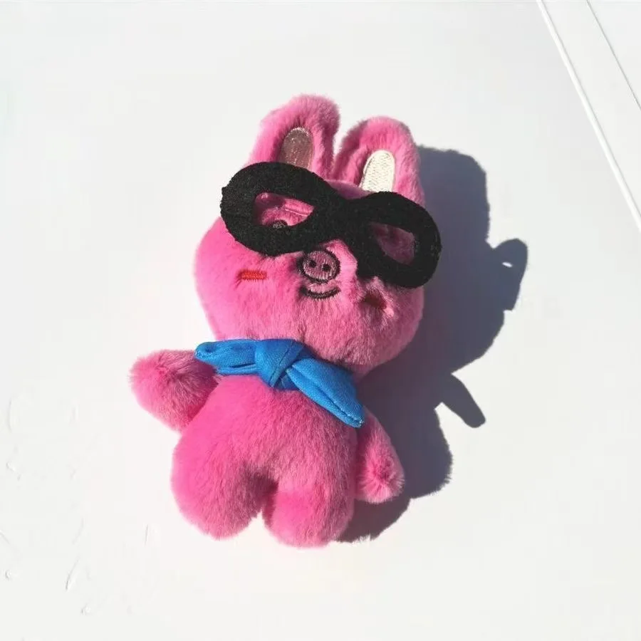 Verdwaalde kinderen knuffel SKZ schattige piloot grijze wolf wit konijn bruine beer pop sleutelhanger hanger pop