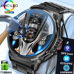 2024 New GPS Outdoor Sports Fitness Smartwatch Men Bluetooth Call 710 MAH IP68 Waterproof Smart Watch For Xiaomi Android IOS