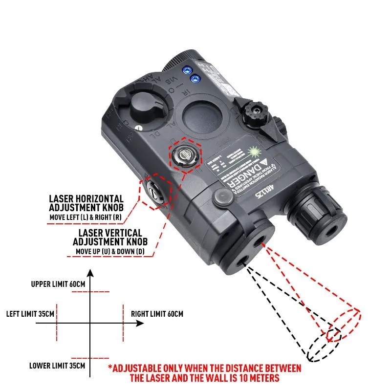 WADSN AR15 LA PEQ15 Indicator Green Blue Red Aiming Sight IR Laser Tactical White light Strobe PEQ Hunting Scout Light Airsoft