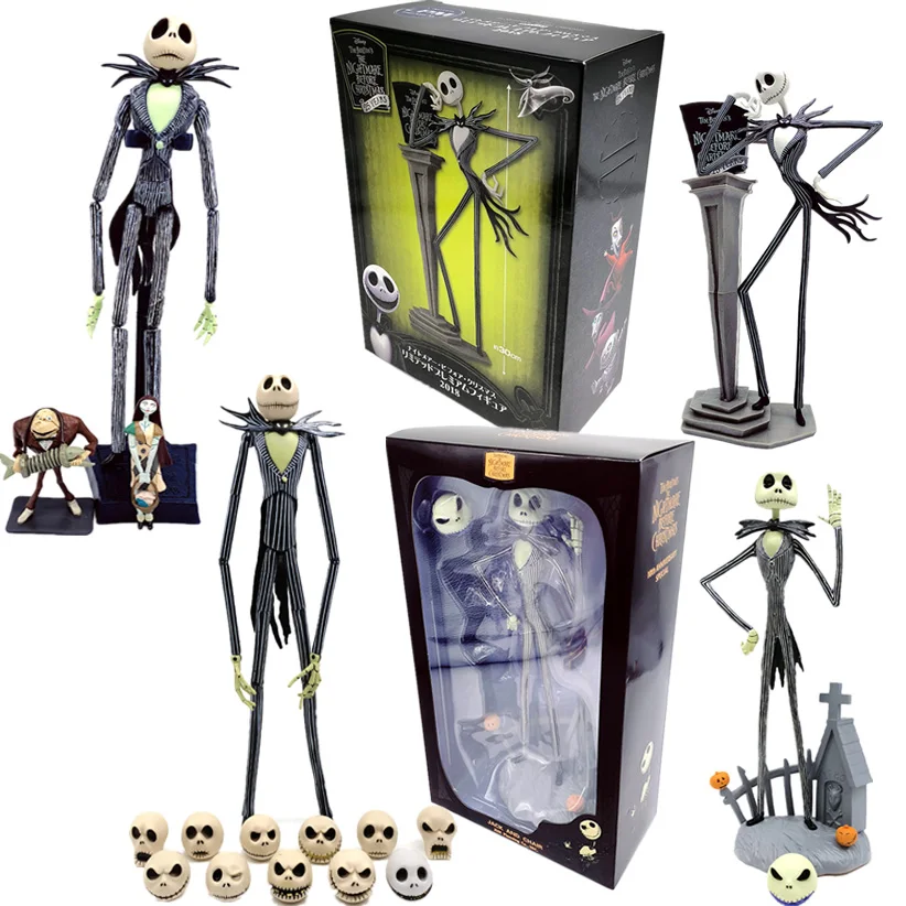 

The Nightmare Before Christmas Jack Skellington Action Figure 12 Face Jack Jack Chair Special Version Model Toy Hallowen Present