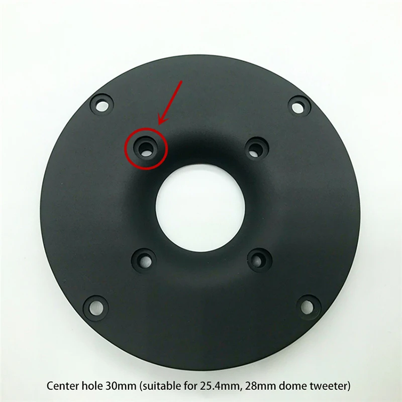 4 Inch Tweeter Speaker Cover Panel Decorative Circle Speaker Fixed Plate 104mm Diameter 52mm Hole Indent Audio Accessories