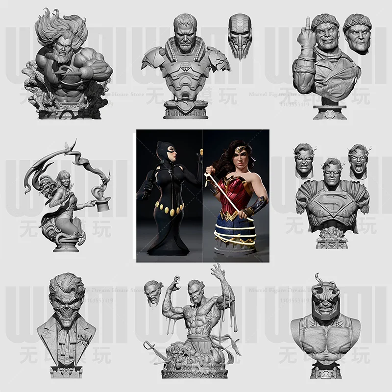 

Масштабная модель 1/16 1/10: Генерал Зод, Тёмный Лорд, Дарксайд, Зомби-клоун. Сборная 3D-модель из смолы, неокрашенная, белая, GK, DIY.