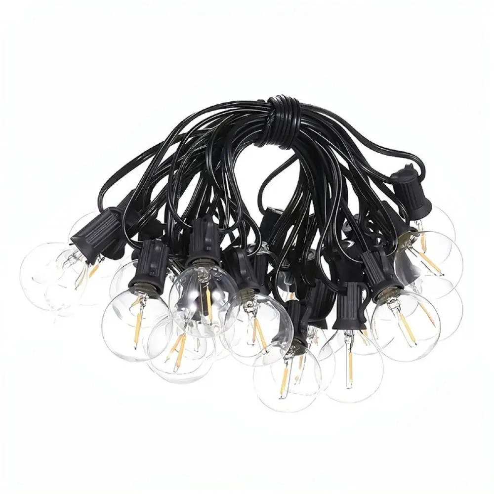 G40 Solar String Lights Outdoor Waterproof Edison Bulbs Garden Patio Decoration Hanging Atmosphere Lighting Fixture