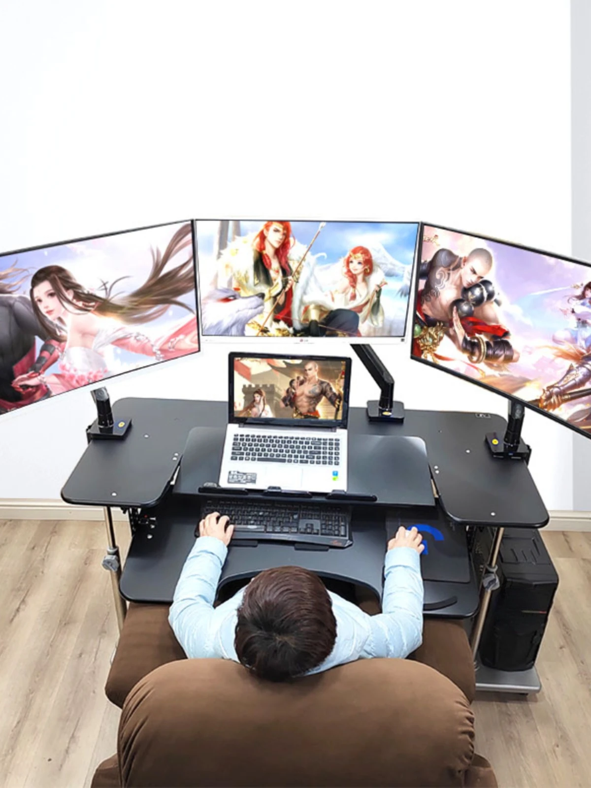 Desktop esports table, first-class space capsule, computer desk, mobile lifting bracket, household office desk