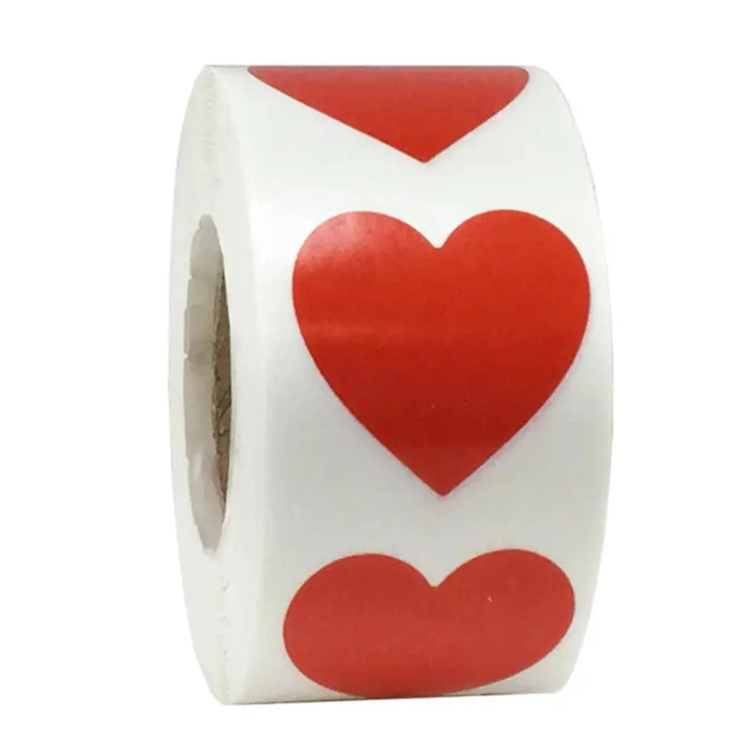 

500pcs/Roll Red Heart Shape Stickers, Christmas Decoration, Gift Box Stickers, Self-adhesive Sticker Label Face stickers jewels