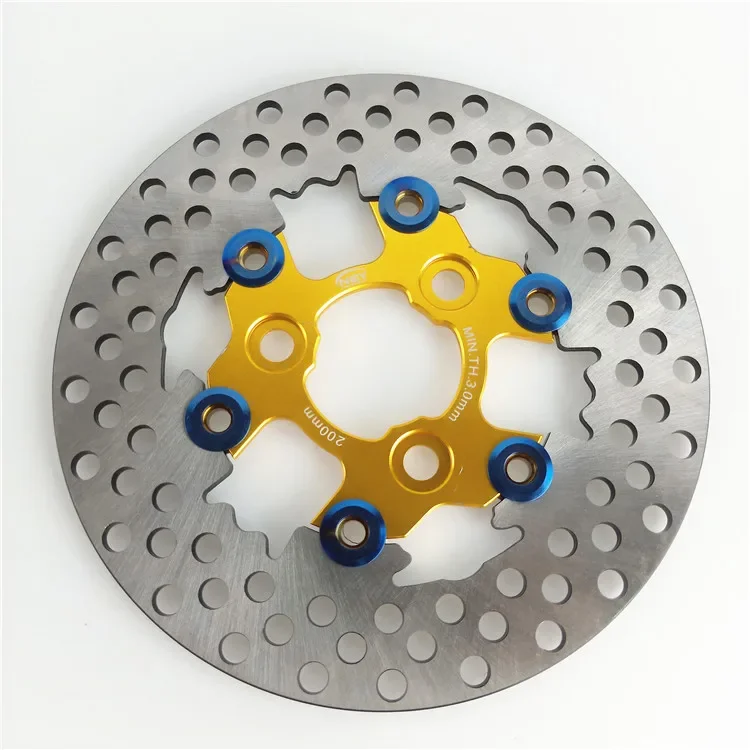 200mm motorcycle brake rotor caliper disc disc front and rear wheels 3 holes 57mm for scooter outdoor scooter electric scooter