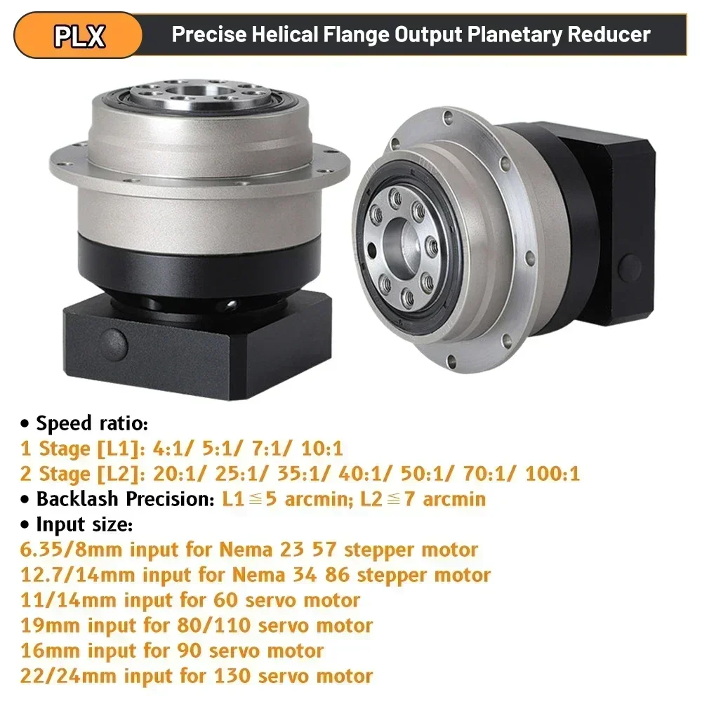 Round Flange Helical Gear Planetary Reducer Backlash 3 Arcmin Ratio 4:1~100:1 Planetary Gearbox for Automated Assembly Line - Image 5