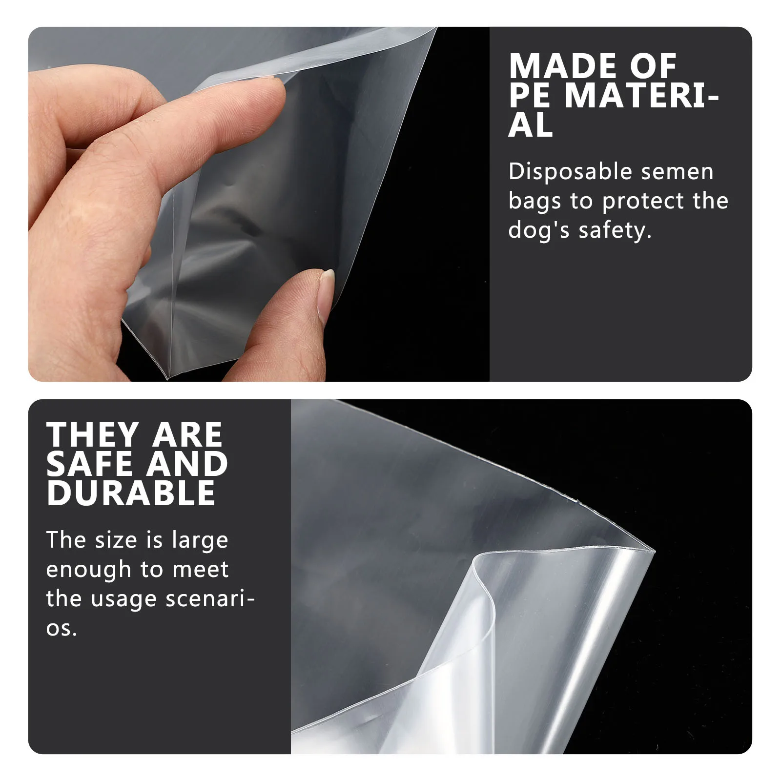 

10Pcs Canine Bags Large Size Disposable Collecting Pouch for Dog Fox Breeding Storage Solutions Bags Canine Carrying Pouch