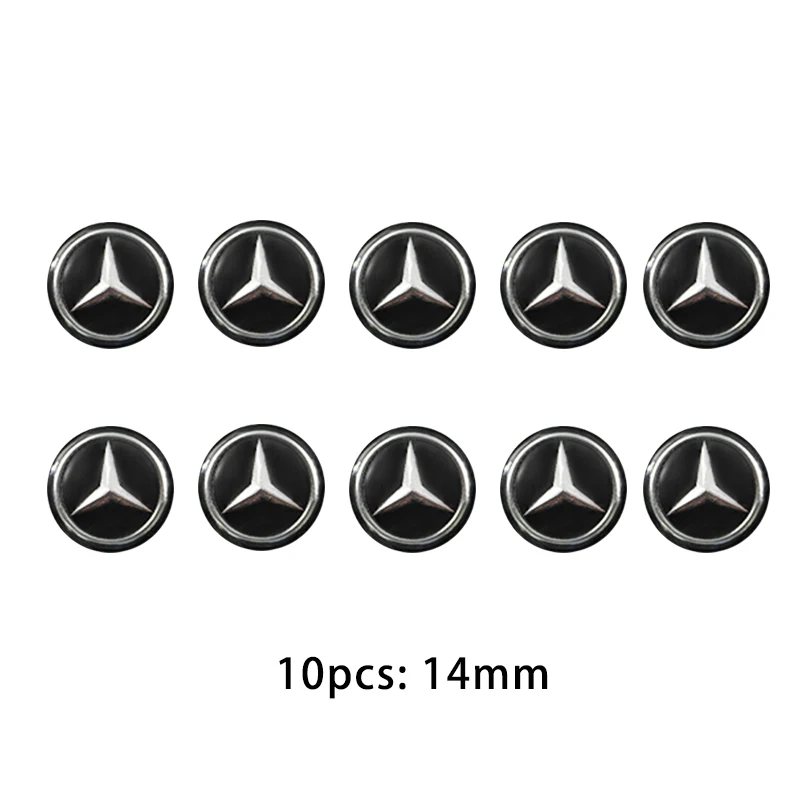 Autocollants en métal avec logo de clé intelligente pour voiture, pour Mercedes Benz classe A B C E S C200 C300 E350 E260L W205 CLA GLA GLC GLE GLS, 5/10 pièces
