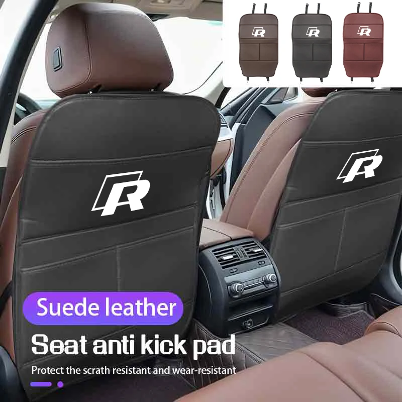 

Leather Car Universal Full-Coverage Kick Pad Storage Pouch Auto Accessories For VW R Scirocco Jetta Beetle GTI Passat Tiguan