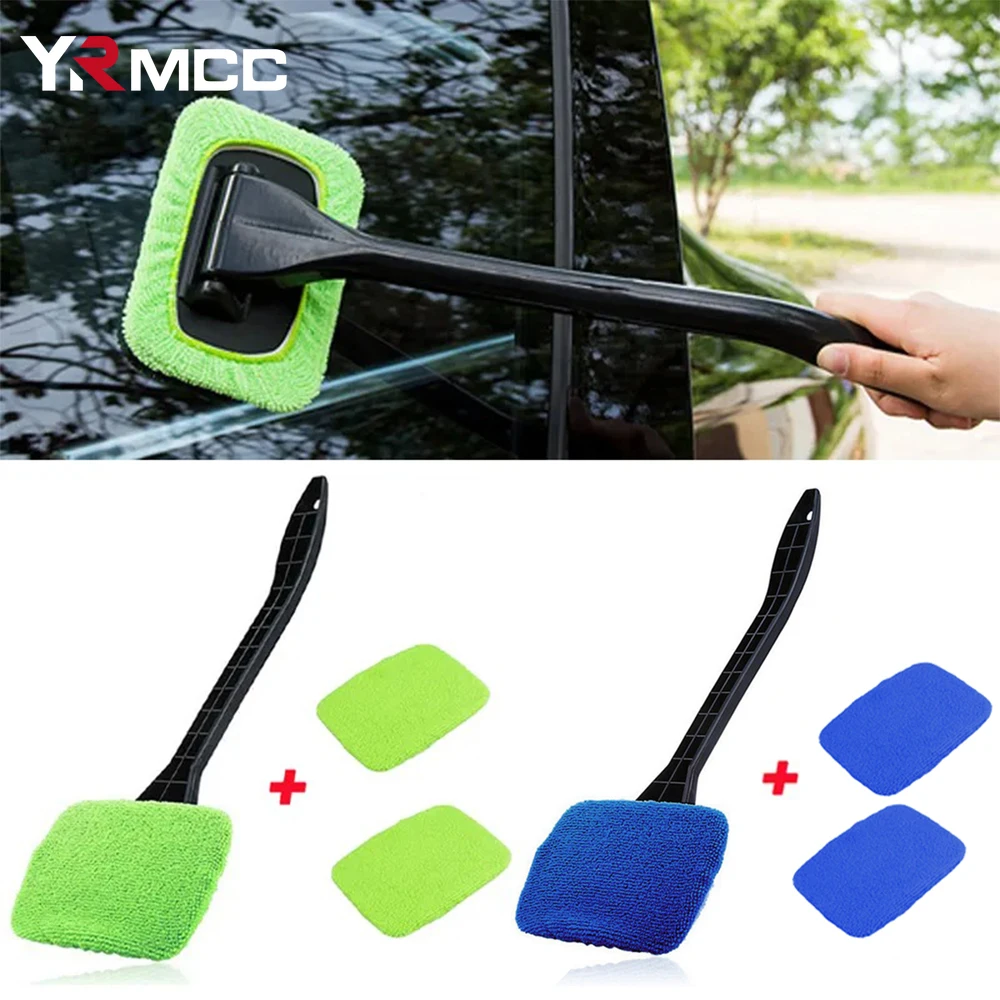 Car Glass Cleaning Brush Kit Windshield Towel Auto Window Wash Tool Skylight Long Handle Wash Tool SUV Glass Wiper for Car Body