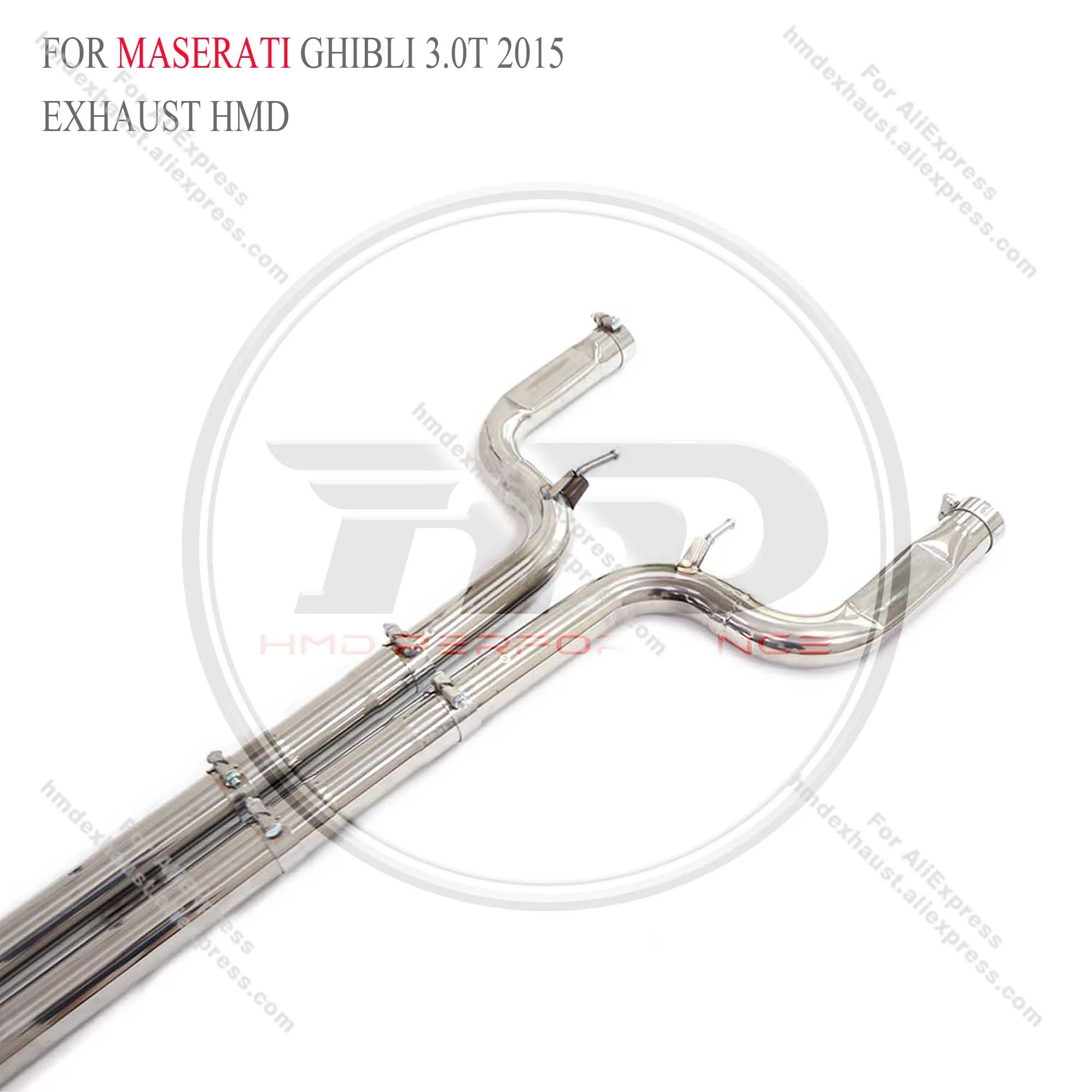 

High Quality Catback For Maserati Ghibli 3.0T 2015 Stainless Steel Electronic Valve Muffler Tips Non-destructive Installation