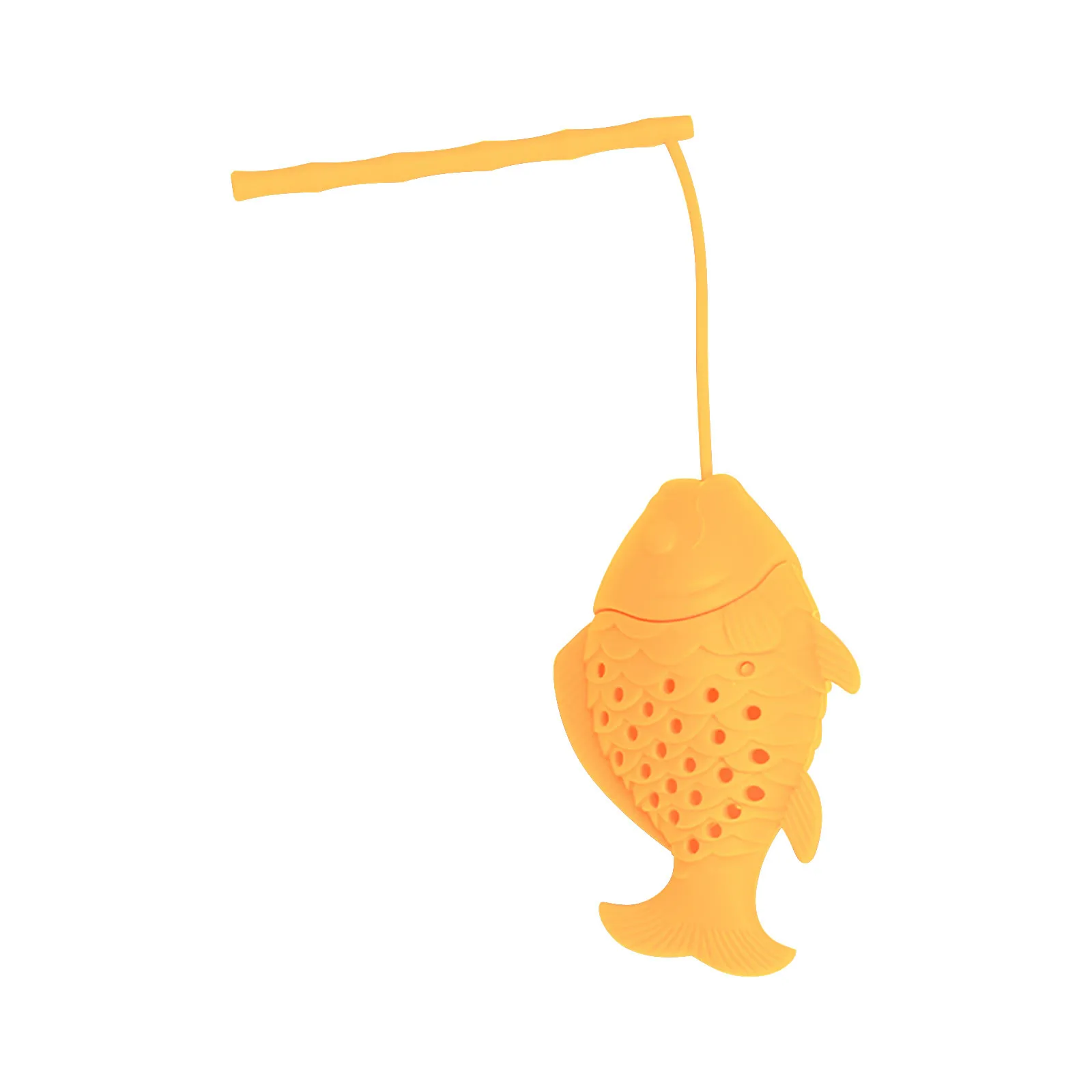 Silicone Tea Strainers Creative Fish Shape Loose Leaf Tea Infuser With Long Handle Lanyard Reusable Tea Interval Diffuser Tea