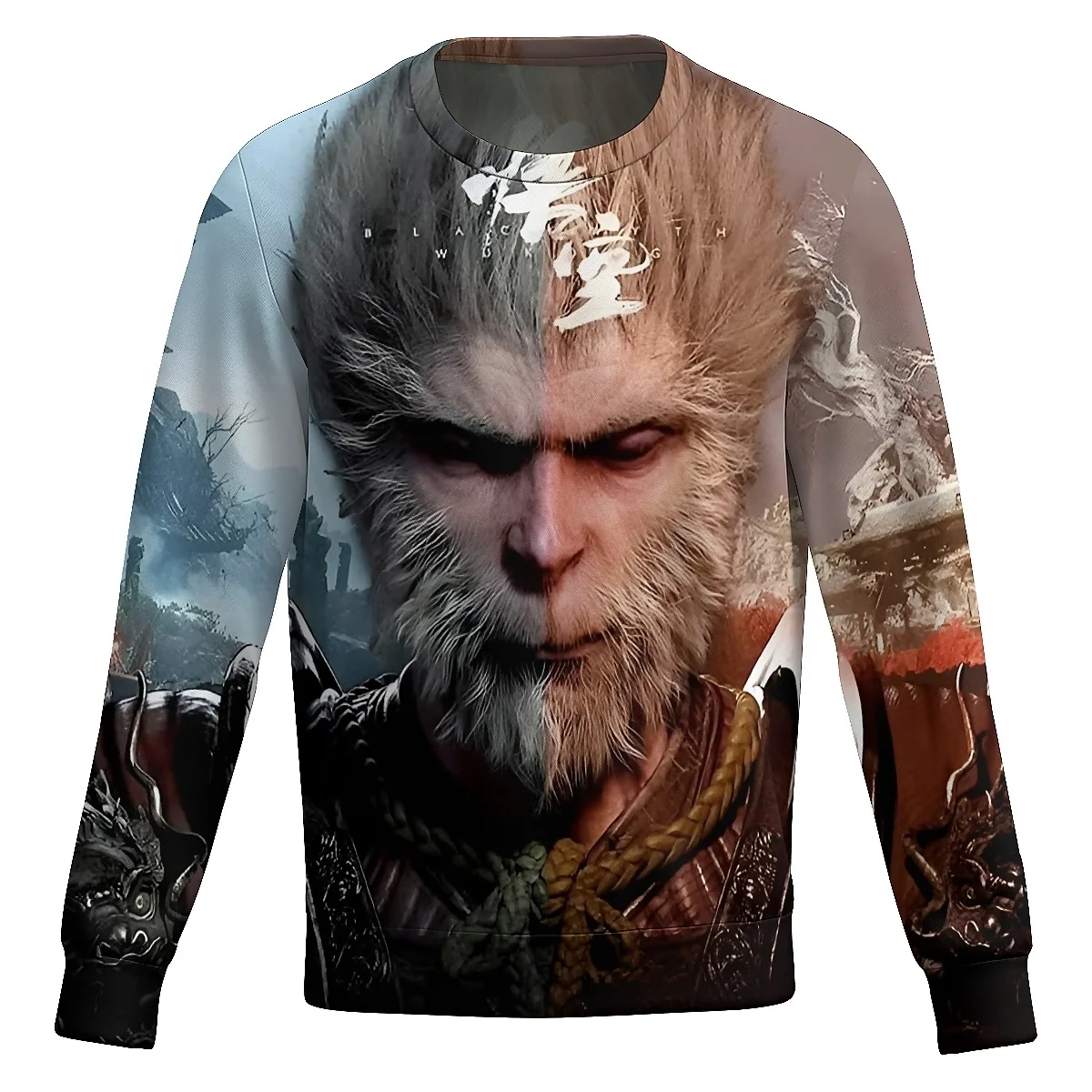 LIASOSO Black Myth Wukong Limited Edition 3D Printed Universal Long Sleeve Sweatshirt, Stylish & Casual Gaming Look