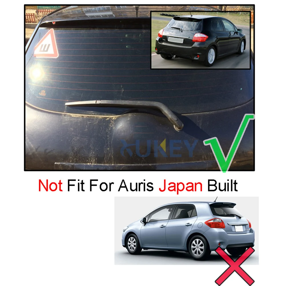 Xukey-Kit de bras de balai d'essuie-glace arrière, 12 ", ensemble pour Toyota Auris URA back MK1 Europe 2006 2007 2008 2009 2010 2011 2012