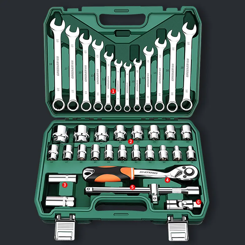 Imagem -03 - Auto Repair Tools Box Sets Chave Eletricista Anti-queda Case Impermeável à Prova de Choque Safety Parts Organizer Anti-queda Toolbox Novo