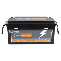 PowMr LiFePO4 200Ah 12V Lithium Battery RV Car Solar Boat Battery 2560WH BMS 200A Lithium Iron Phosphate Battery Storage Energy