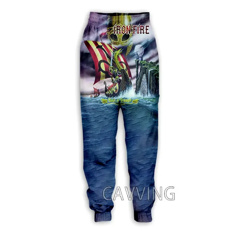 New Fashion  Iron Fire Band   3D Printed Casual Pants Sports Sweatpants Straight Pants Sweatpants Jogging Pants Trousers