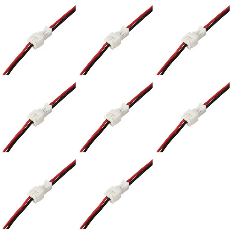 ABKW-160Pcs Mini JST PH 1.25 2 PIN MALE FEMALE PLUG CONNECTOR With WIRE CABLES
