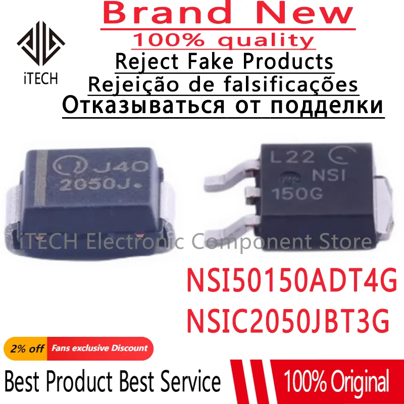 

2-10Pcs 100% New NSIC2050JBT3G NSIC2050 2050J DO-214AA NSI50150ADT4G NSI50150A NSI150G TO-252 Brand New Original Chips Ic