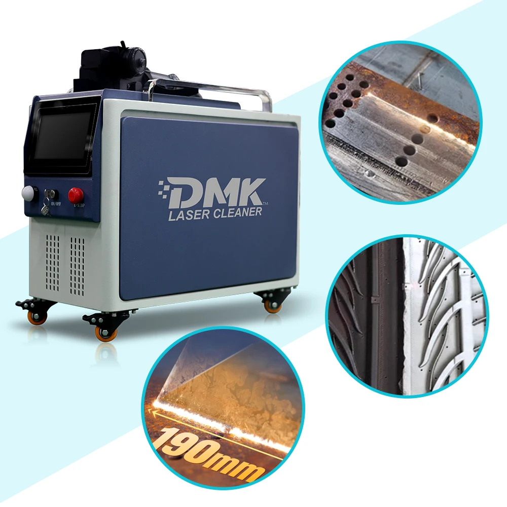 DMK 300W Air Cooled Handheld Pulse Laser Cleaning Machine SMF/FMF/MMF JPT Laser Source 2/5/15MJ Multifunctional Clean Gun Head