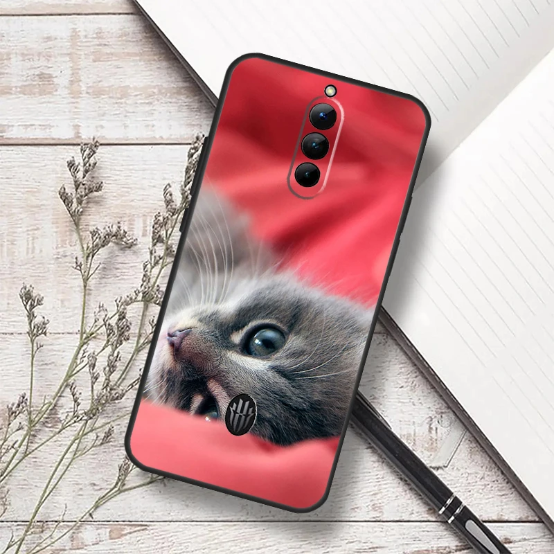 حافظة على شكل حيوان قطة لطيفة لهاتف ZTE Nubia Red Magic 11 10 9 8 8S 9S 10S Pro Plus 6 7 6S 7S Pro 5G 6R 10 Air Funda #5