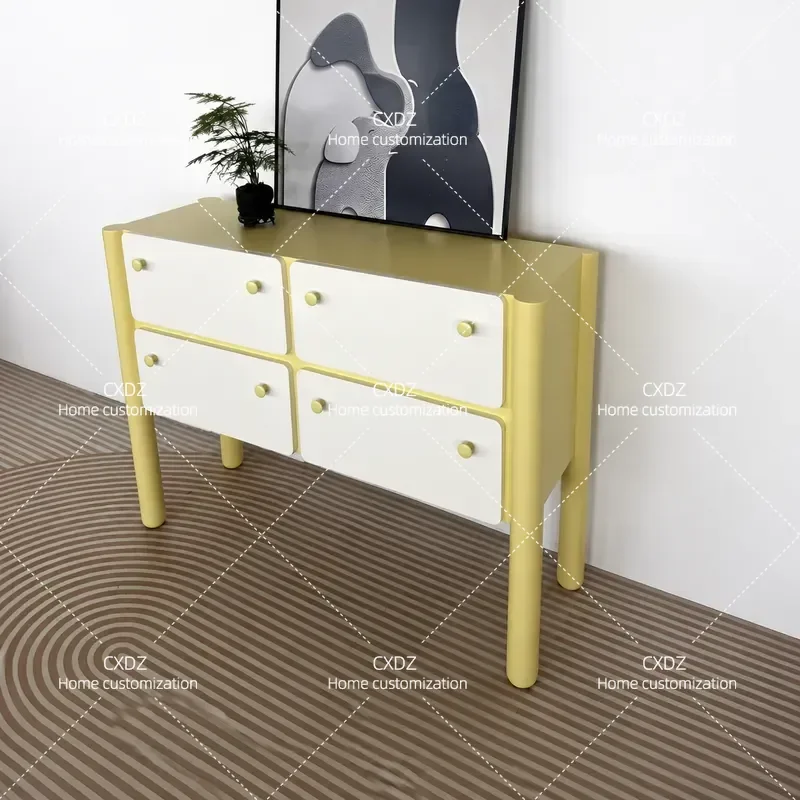 Nordic Solid Wood TV Cabinet Modern Simple Living Room Storage Unit Coffee Table Multi Functional Locker Art Furniture