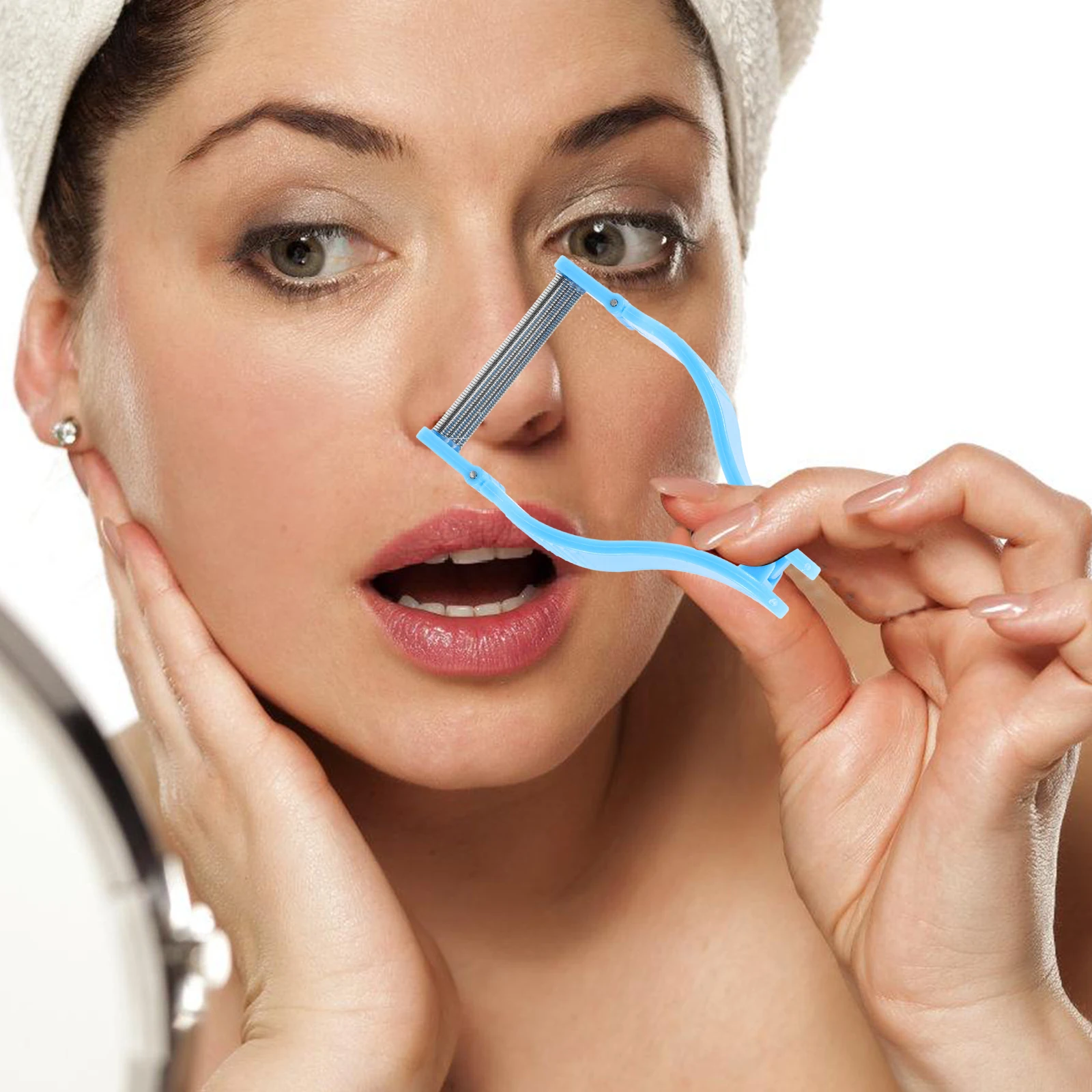 

Face Threading Hair Removal Female Spring Epilator Precise Shave Portable Tool for Smooth Skin Face Threading Hair Removal