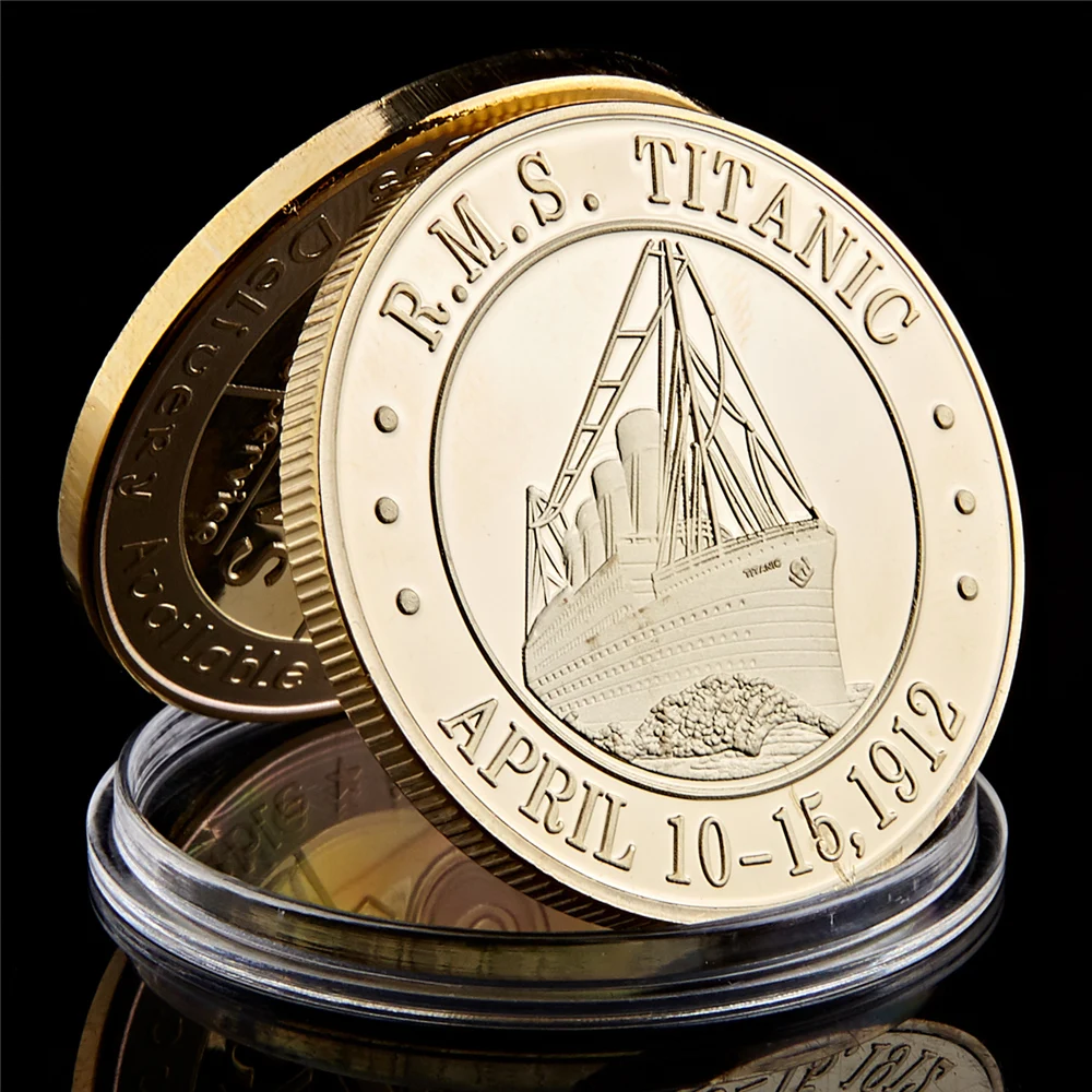 

1912 Gold Silver Plated&Clad R.M.S Titanic Victims 1OZ Gold/Silver Plated White Star Line Collectible Coins