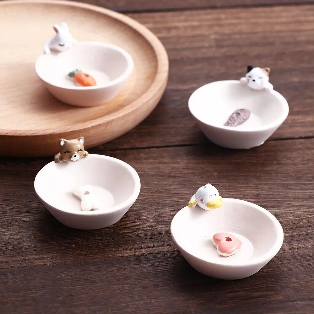 Cartoon Animal Ceramic Incense Stick Holder Incense Tray Ash Catcher Plate Home Decoration Ornament