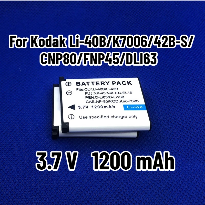 NP-45 for Nikon for OLYMPUS for FUJIFILM for Pentax for Casio EN-EL10 Li-42B Li-40B D-Li63 D-Li108 NP-80 1200mAh Camera Battery
