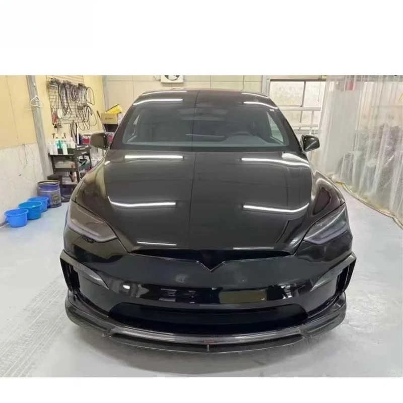 TESL CMST Model X Carbon Fiber Bodykit for 2023+ Front Lip Side Skirts Rear Lip Spoiler Upgrade Front Rear Bumper TT