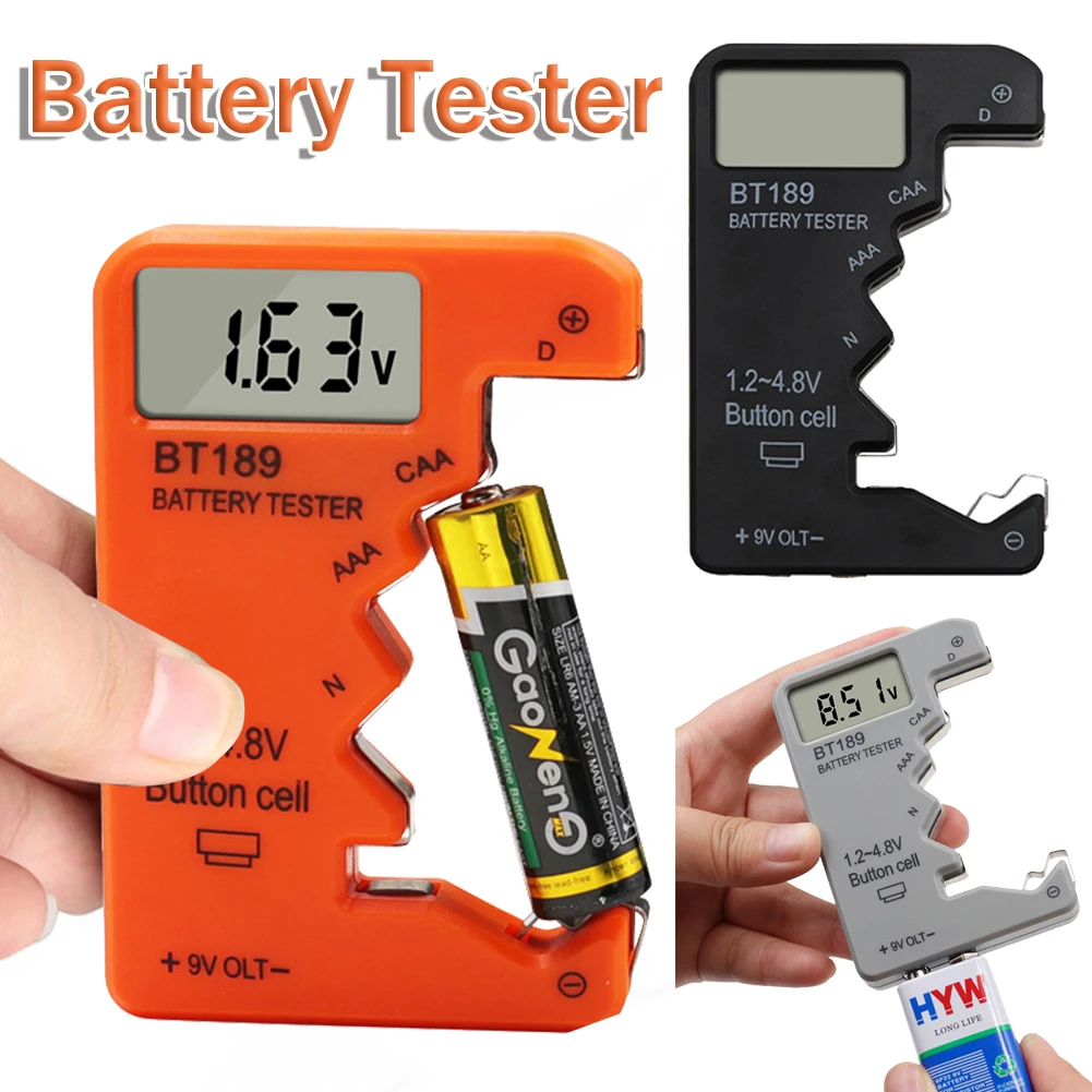 Digital Battery Tester Wide Test Range Battery Tester 1.5V Button Battery Capacity Check Detector Load Analyzer for HP11 SP11