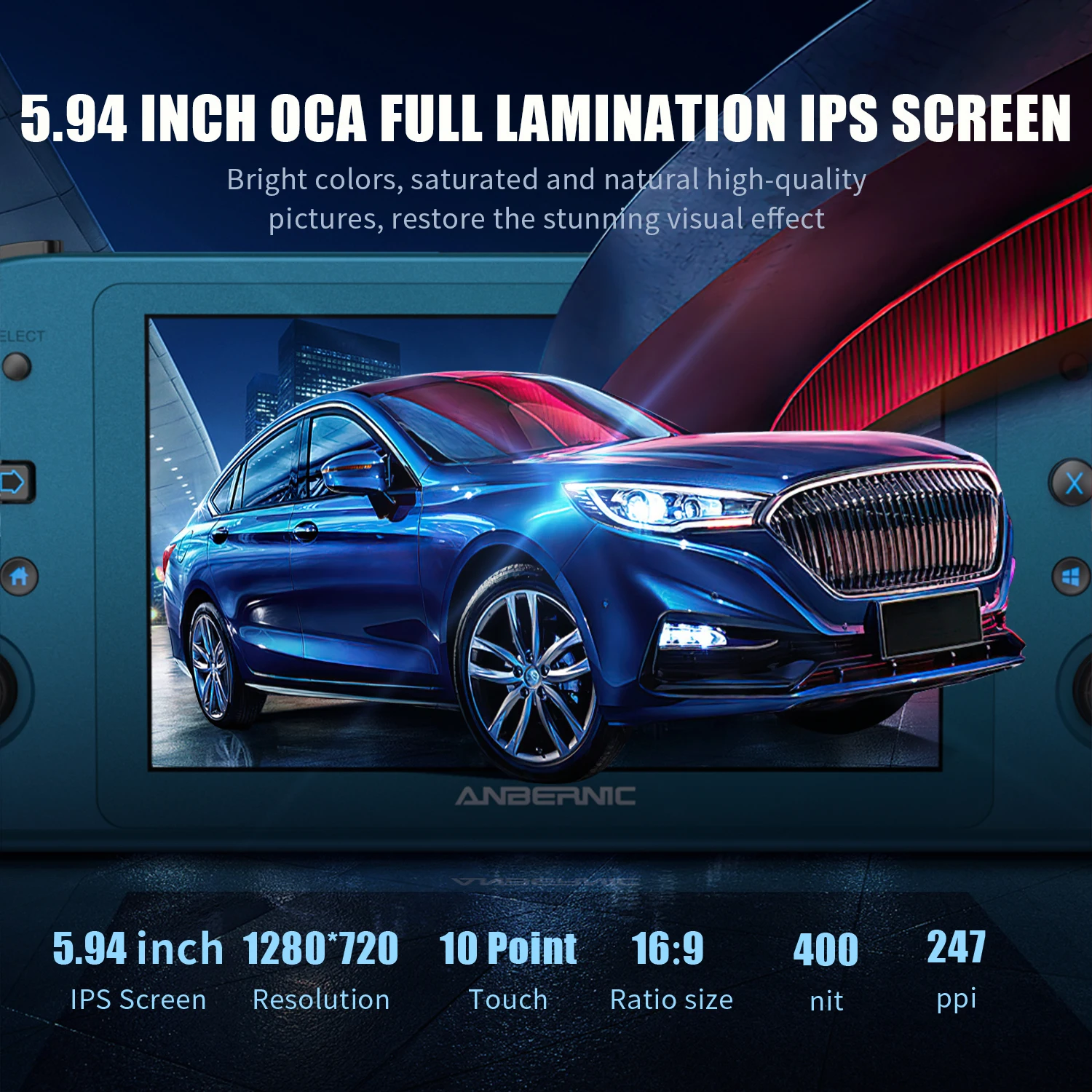 ANBERNIC WIN600 Handheld PC Game Console 5.94 Inch IPS Touch Screen Preset Windows 11 Home Edition System Support Steam Batocera